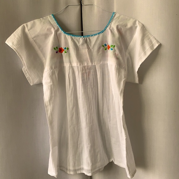 Brand New Bought in Mexico Hand-Embroidered Top - Picture 3 of 6